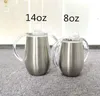 Tazza con beccuccio da 8 once e 14 once con manico per tazza termica per biberon in acciaio inossidabile a doppia parete