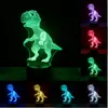 リモートタッチコントロール3D LEDナイトライト恐竜シリーズ30パターン変更LEDテーブルデスクランプキッズクリスマスギフトホームデコレーションバックベース