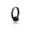 Uppdatera klipp på rostfritt stål Hoop örhängen Ring Spring Black Women Mens Ear Rings Hip Hop Fashion Jewelry