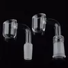 Female Male 10 14 18 mm Quartz Nail 4mm Thick 45 90 Degrees 100% Pure Quartz Banger Nail Domeless Glass Bong Nail