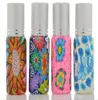 10ML Portable Polymer Clay Empty Perfume Spray Bottle Refillable Essential Oil Glass Atomiser Bottle Random Color