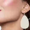 2020 mode PU cuir balancent boucle d'oreille pour les femmes mode léger feuille fleur Vintage boucles d'oreilles personnalité bijoux 12 Styles