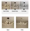 Nordic Chandeliermatte Siyah / Beyaz Bitmiş Modern LED Avize Oturma Odası Yatak Odası Çalışma Odası Için Ayarlanabilir Yeni LED Avize Armatürü