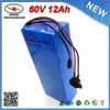 Groothandel Retail 900W 60 Volt lithiumbatterijen 60V 12AH voor elektrische fietsen scooter met 18650 cel 16S 15A BMS + oplader