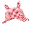 2020 spring and autumn cotton thin baby cover shade cute princess plaid basin hat fisherman hat5239802