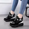 Hot Sale-Women Sneakers Fashion Women Height Increasing Breathable Lace-Up Sneakers Platform Shoes Woman Casual Shoes Female