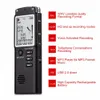 Livraison gratuite Mini T60 16 Go Appareil d'enregistrement vocal professionnel Affichage de l'heure Grand écran Enregistreur audio vocal numérique Dictaphone Lecteur MP3