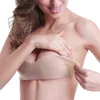 1pc Kvinnor Silikon Tryck upp Kvinnors Underkläder Osynlig Bra Självhäftande Stropless Bandage Blackless Solid Bra