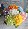 Party Supplies Artificial Hydrangea Flower Head 47cm Fake Silk Single Real Touch Hydrangeas 8 Colors for Wedding Centerpieces Home Flowers