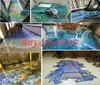 Aangepaste 3D Foto Muurschildering Behang PVC Zelfklevende Waterdichte Vloeren Muursticker Badkamer 3D Cobblestone Vloertegels Papel de Parede