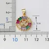 Colore oro Iniziale multicolore CZ Collana con ciondolo Lettera Collana Nome Gioielli per donne Accessori Fidanzata Regalo198n