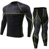 2019 New Brand Gyms Bodybuilding Sets Men's MMA Compression shirt+pants Sportswear Camouflage Fashion Tight Fitness mens Sets