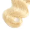 DHGATE Remy Saç Brezilyalı 613 Sarışın Saç 3 Paketler Örgü Vücut Dalga Saf # 613 Bal Sarışın 100% 8-30 inç İnsan Saç Uzantıları Nadula