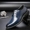 mens scarpe formali in vera pelle ha indicato i pattini di design italiano degli uomini vestito marrone scarpe eleganti per gli uomini di moda sapato oxford Masculino 2019