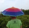 휴대용 유용한 우산 모자 태양 그늘 방수 야외 캠핑 하이킹 낚시 축제 파라솔 Foldable Brolly Cap 55cm SN843