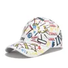 Nuova estate scrittura a mano lettere designer berretto da baseball cappelli di snapback unisex nero bianco stile cappello per uomo donna cappelli298r46844359765837