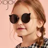 XojoX chat oreille enfants lunettes de soleil garçons Grils mignon dessin animé lunettes rondes pour enfants lunettes en plein air UV400 Goggles8770208