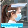 I lager Skyddsmask Vuxen dammskyddad täcke Face Shield Transparenta Full Face Masks Anti Damm Respirator Free Ship Elastic Mascherine