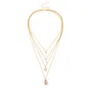 Layered Necklaces for Women Multilayer Long Chain Necklace Shell Pearl Pendant Gold Necklace Choker for Girls
