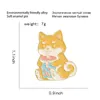 Kreskówka kot mleko herbaty broszki śliczne napoje zwierząt mleko herbata szkliwa pinki plecak torba przycisku odznaka biżuteria dzieci prezent