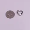 FASHION 30PCS lot in bulk stainless steel silver hollow out heart charms pendant finding jewelry marking DIY