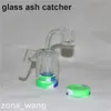 narghilè Mini Glass Ash Catcher con contenitore in silicone da 5 ml banger al quarzo 14mm per bong pipa ad acqua piattaforma petrolifera ashcatchers