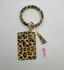 Personalized Monogram Leopard Print and Snakeskin Leather Bracelet Credit Card Wallet Keychain