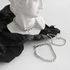 Autentiska 925 sterling geometriska runda pärlor kedja armband för kvinnor nytt handgjorda bröllopsarmband 2/3/4 / 5mm storlek