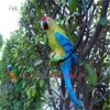 Trädgårdsdekoration, utomhus trädgård hängande träd djur dekoration, simulering papegoja fågel prydnad harts hantverk