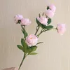 5 pçs / lote Simulação 7 cabeças peônia flor de seda flor artificial flor falsa buquê para decoração de casa decoração de casamento parede parede