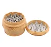 Wood Grinder Smoking Tool Wooden Metal Zinc Alloy Tooth Spice Tobacco Herbal Drum Grinders Abrader Crusher 40mm55mm63mm 4 Layers5271811