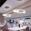 Grijze of witte afgewerkte minimalistische moderne LED-hanglampen voor woonkamer Eetkeuken Kameroppervlak Opbouw Hanglamp