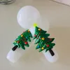 Cachimbo de Tabaco com Tema de Árvore de Natal de 5 Polegadas Cachimbo de Mão Artístico Brilha no Escuro Presentes de Natal Vidro Inquebrável 120g