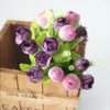 Fleurs en soie colorées fleur artificielle 15 têtes Mini Rose décor à la maison pour mariage petites Roses Bouquet décoration