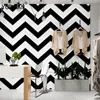 Lujo 3D Negro Blanco Rayas Wallpaper Flocking Non-tejido Papel pintado Roll Sala de estar Dormitorio TV Backgroud Mural Papel de pared Roll