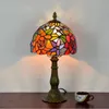 Tiffany Lamp Vintage Table Light Home Decoration Bedside Light Study Stained Glass Art Desk LED Table Lamps