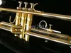 NY JUPITER JTR 700 BB TRUMPET B FLAT MLASS GULD LACKER Högkvalitativ prestanda Musikinstrument med munstycket Case1048727