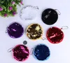 10 cm colorato mini sirena paillettes rotondi bambini portamonete borsa portafoglio borsa bel regalo 9 colori possono scegliere 40 pezzi