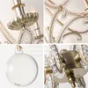 Lustre en métal moulé français pour salon éclairage intérieur Pays lampe en fer forgé chambre rétro lustres en cristal d'argent MYY