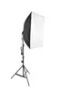 Freeshipping Hot Sale 50x70cm Softbox Photography Studio Kontinuerlig belysning Folding Soft Box E27 Lamphållare / Socket