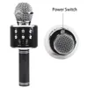 1pcs WS 858 PROTABLE Kablosuz Mikrofon Profesyonel Kondenser Karaoke Mic Bluetooth Stand Radyo Mikrofon Studio Kayıt Studio9261722