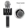 1pcs WS 858 PROTABLE Kablosuz Mikrofon Profesyonel Kondenser Karaoke Mic Bluetooth Stand Radyo Mikrofon Studio Kayıt Studio9746066