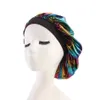 Kvinnor Muslim Bred Hatt Laser Elastisk Andningsbar Bandana Sova Turban Silk Satin Hat Headwrap Chemo Cap Marcel Hats