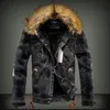 Fur Collar Men Casual Denim Jacket Winter Thick Retro Plus Size SA-81