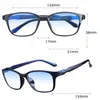 Lunettes de lecture Hommes Anti Blue Rays Presbyopia Lunettes de vue Antifatigue Computer Eyewear avec +1.5 +2,0 +2.5 +3.0 +3.5 +4.0