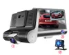 3 Kameror Bil DVR 4 tum IPS Dash Cam Tre-Way High-Speed ​​Full HD 1080p Driving DVRS Dual Lens Special Recorder för resor