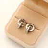 2024 MARKA STUD MARKA TITANIUM STEL SWALE STUD ROMIND KEARRY BIZDYKA 18K GŁOTA PLATED SREBRNO/ROSE FOR WOMEN Prezent 9mf4