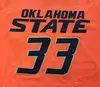 Oklahoma State Cowboys College Marcus Smart #33 Preto Laranja Camisa de Basquete Retrô Masculina Costurada com Número Personalizado Nome Camisas