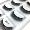 5 Pairs Mink False Eyelashes Natural Long Soft Makeup for Eyes Handmade Thick Lashes