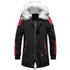 Dropshipping New Winter Jacket Uomini addensano parco caldi casual in outwear lunghi con cappuccio di colletti e cappotti uomini veste homme